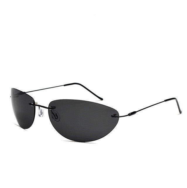 Frameless Oval Avant-garde Polarized Sunglasses | RimlesssSunglasses