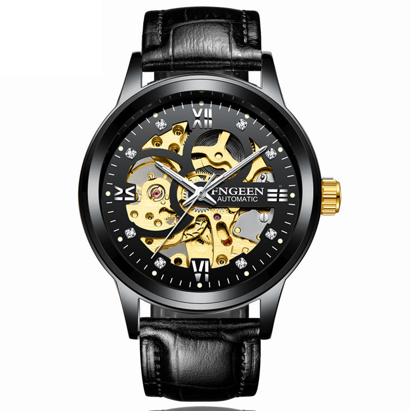 Men's waterproof mechanical watch