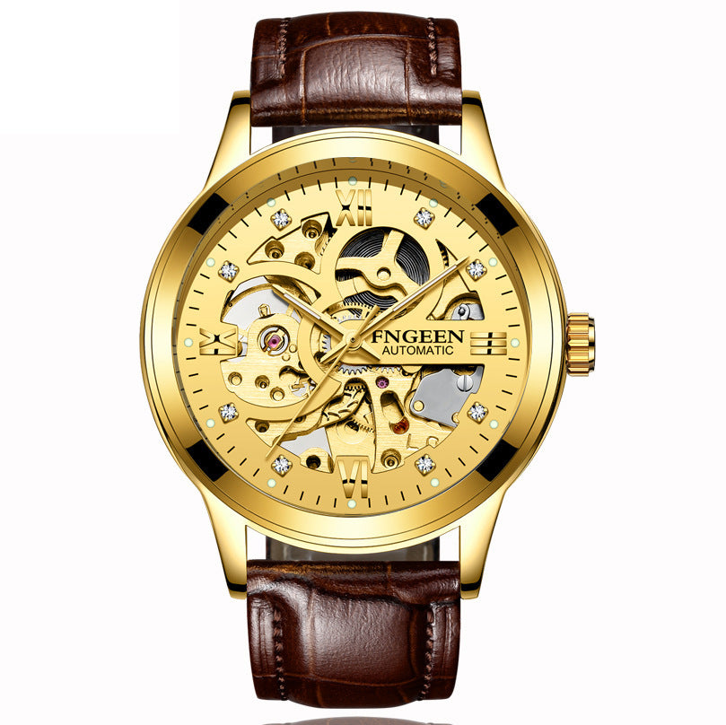 Men's waterproof mechanical watch