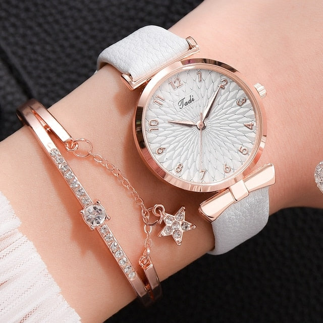 Luxury Magnetic  or Leather Watch And Bracelet Set