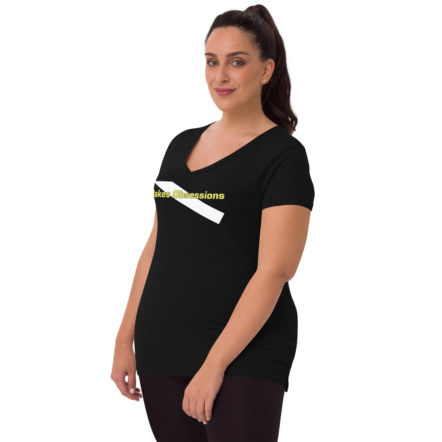 Rake's Obsessions Women's recycled v-neck t-shirt