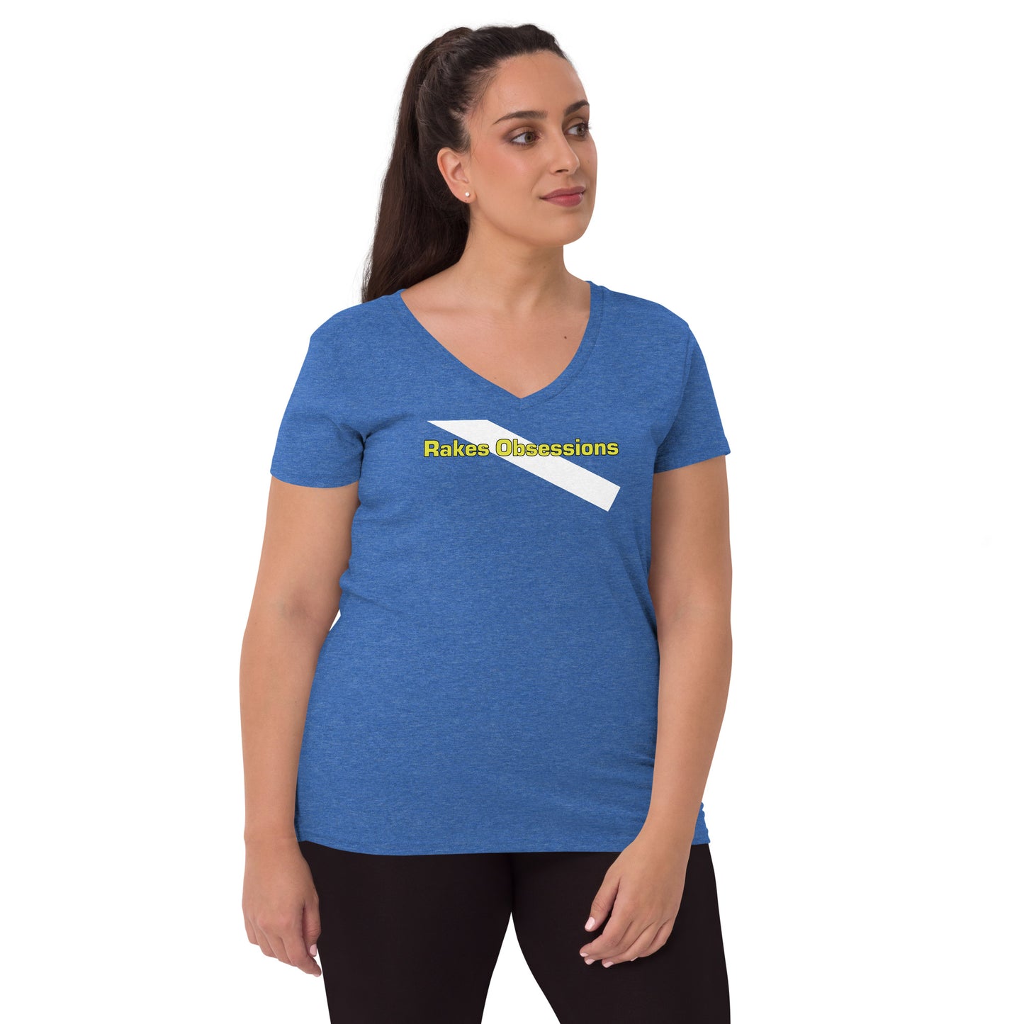 Rake's Obsessions Women's recycled v-neck t-shirt