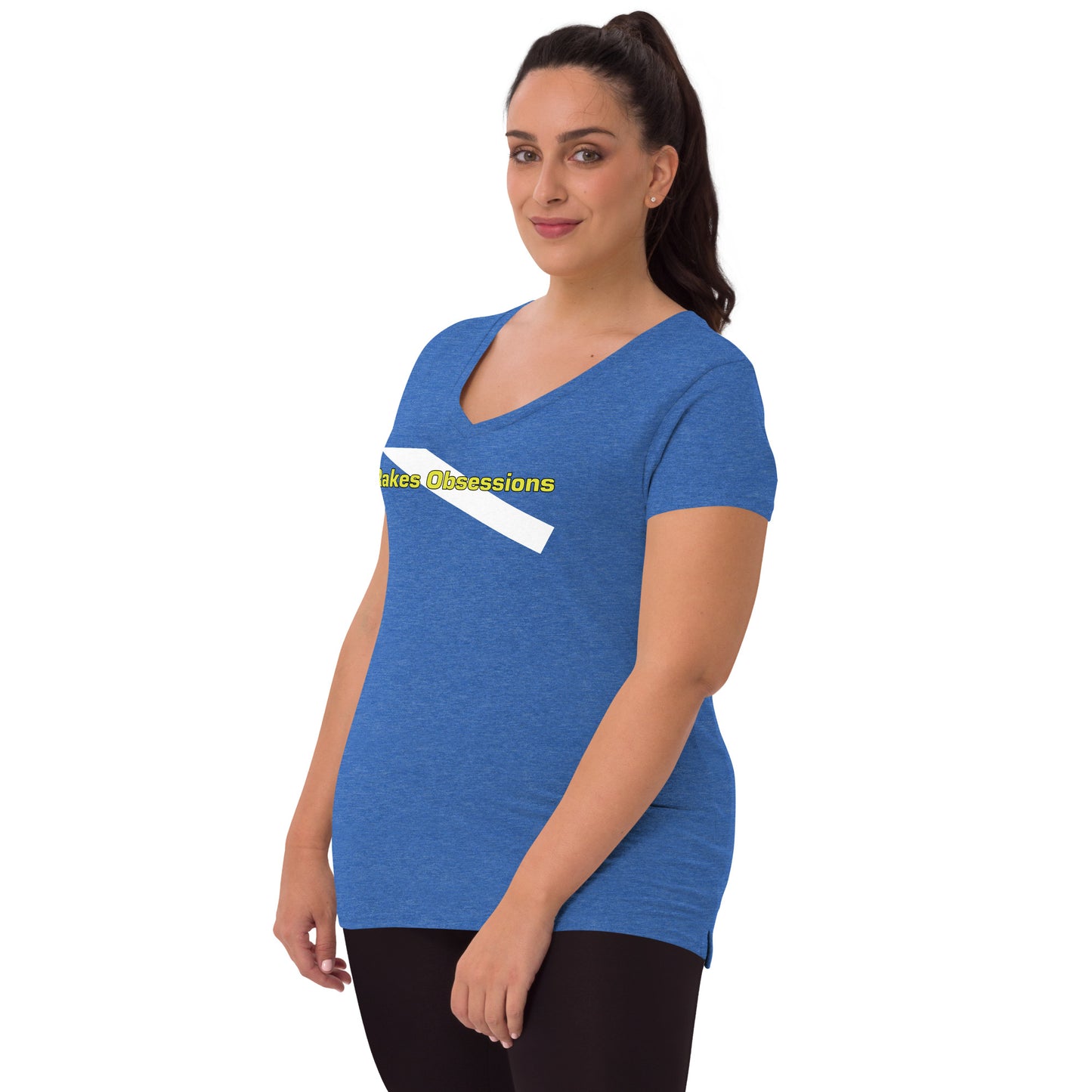 Rake's Obsessions Women's recycled v-neck t-shirt