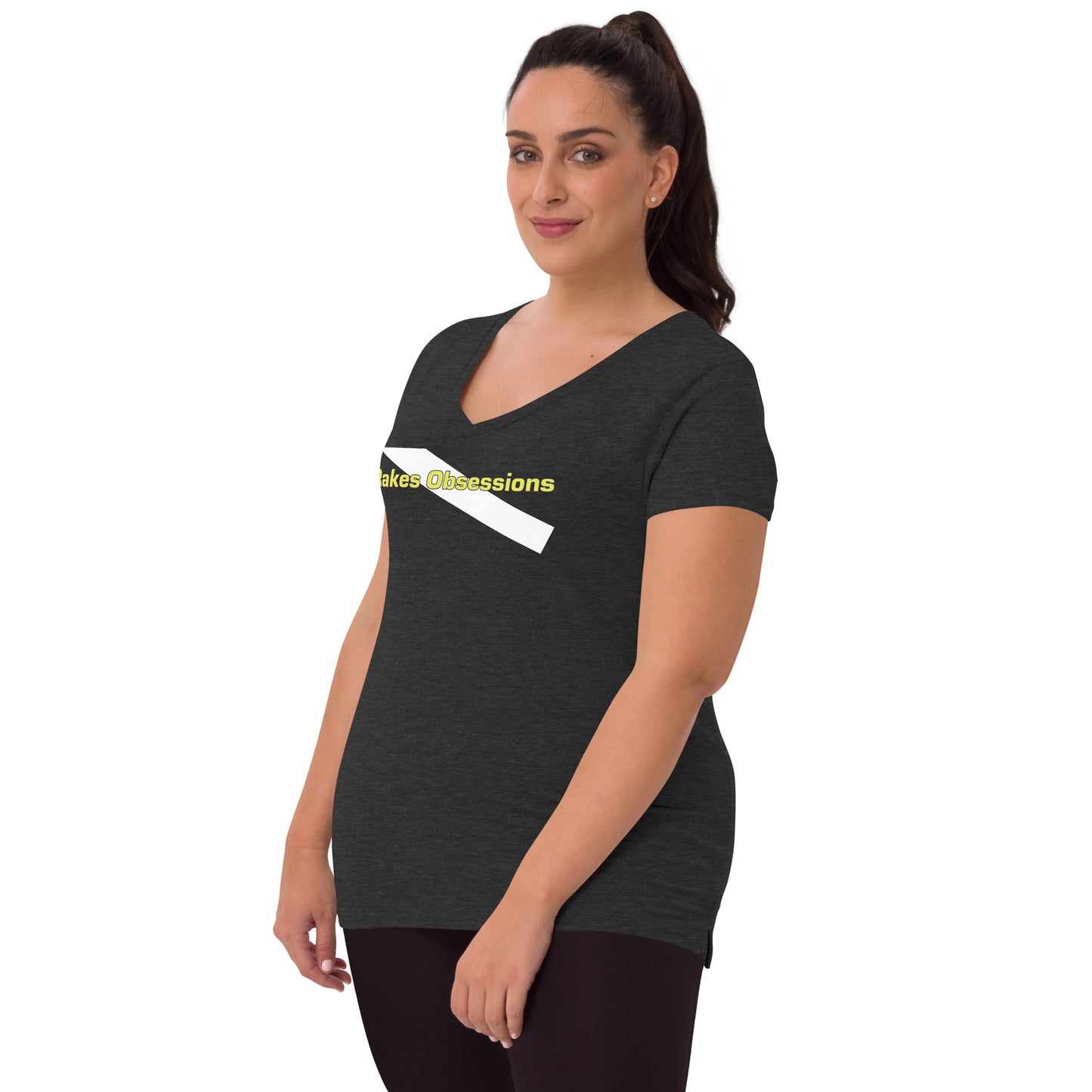 Rake's Obsessions Women's recycled v-neck t-shirt