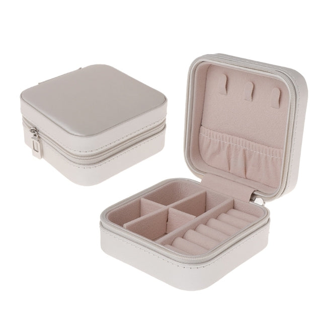 Jewelry Box | Portable Jewelry Box | Leather Mini Travel Jewelry Storage Case