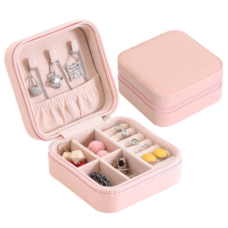 Jewelry Box | Portable Jewelry Box | Leather Mini Travel Jewelry Storage Case