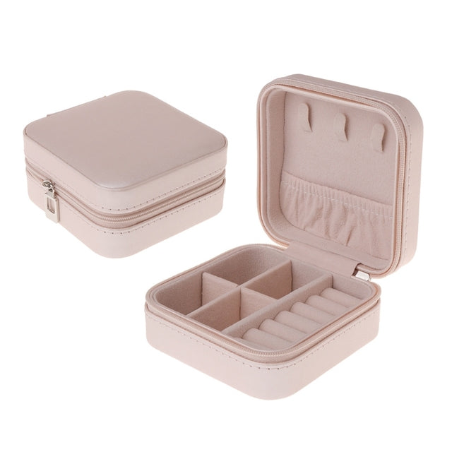 Jewelry Box | Portable Jewelry Box | Leather Mini Travel Jewelry Storage Case