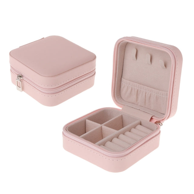 Jewelry Box | Portable Jewelry Box | Leather Mini Travel Jewelry Storage Case